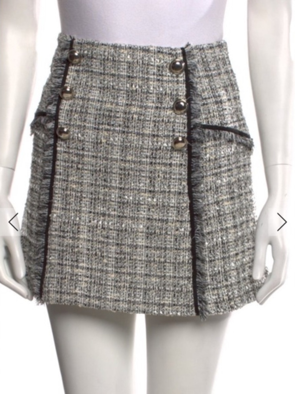 textured tweed mini skirt